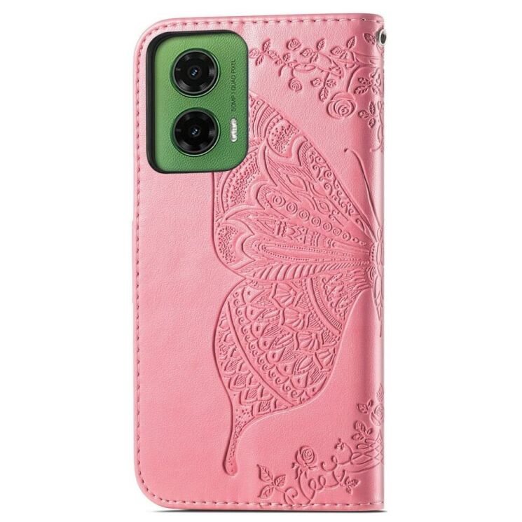 Чехол UniCase Butterfly Pattern для Motorola Moto G35 - Pink: фото 6 из 7