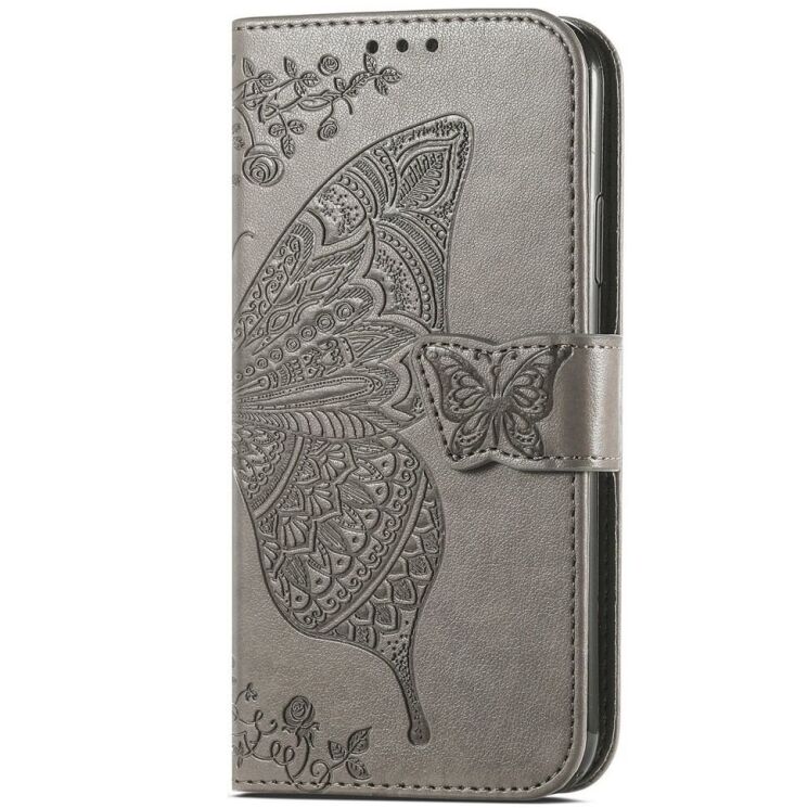 Чехол UniCase Butterfly Pattern для Xiaomi Redmi Note 13 Pro 4G / Poco M6 Pro - Grey: фото 4 из 8