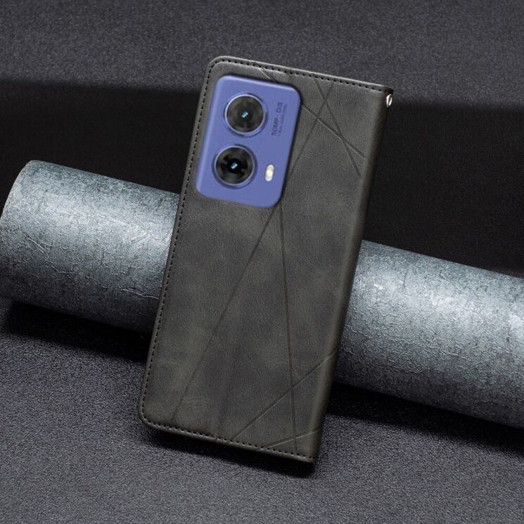 Чехол UniCase Geometric Pattern для Motorola Moto G85 - Black: фото 5 из 8