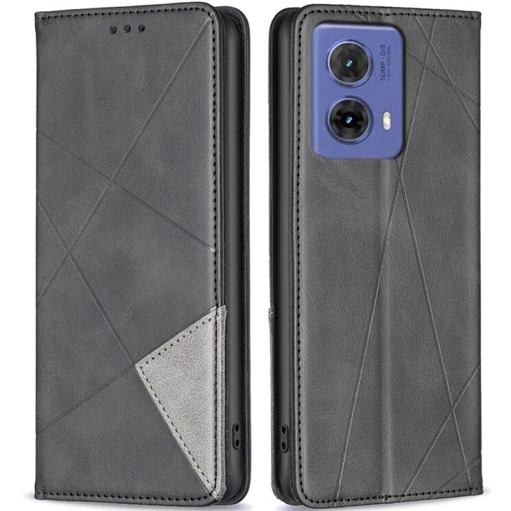 Чехол UniCase Geometric Pattern для Motorola Moto G85 - Black: фото 1 из 8