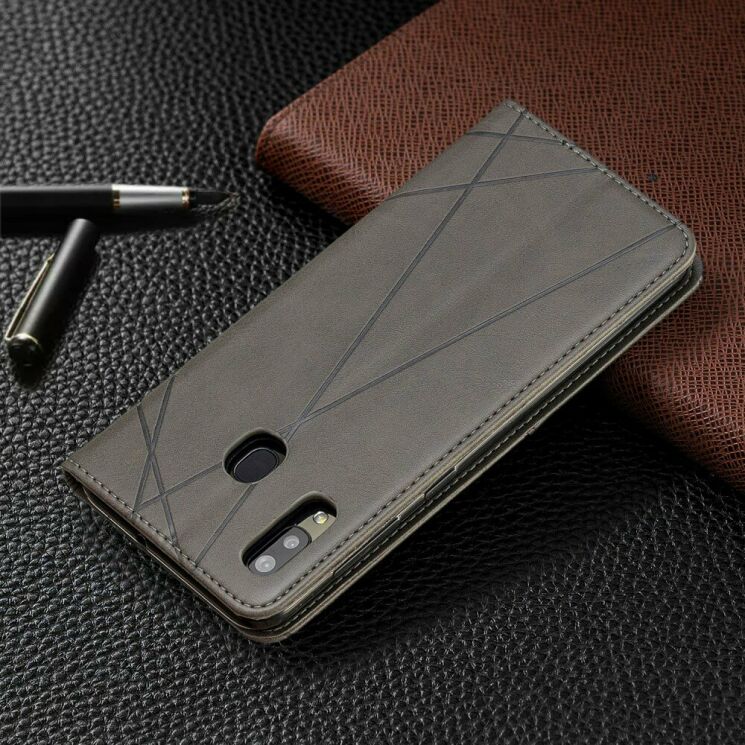Чохол UniCase Geometric Pattern для Samsung Galaxy A20 (A205) / A30 (A305) - Grey: фото 3 з 11