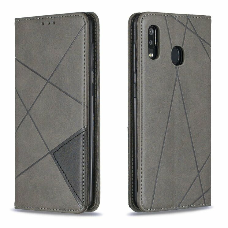 Чохол UniCase Geometric Pattern для Samsung Galaxy A20 (A205) / A30 (A305) - Grey: фото 6 з 11