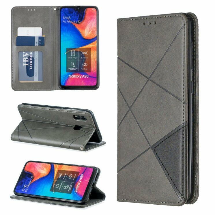 Чохол UniCase Geometric Pattern для Samsung Galaxy A20 (A205) / A30 (A305) - Grey: фото 1 з 11