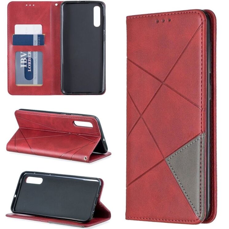 Чехол UniCase Geometric Pattern для Samsung Galaxy A50 (A505) / A30s (A307) / A50s - Red: фото 1 из 11