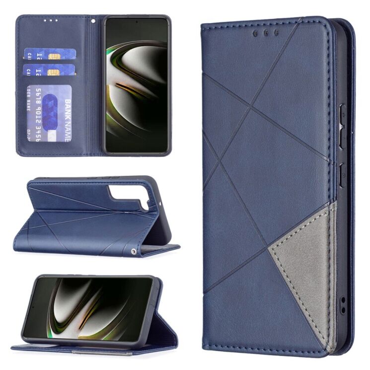 Чехол UniCase Geometric Pattern для Samsung Galaxy S22 (S901) - Blue: фото 6 из 9