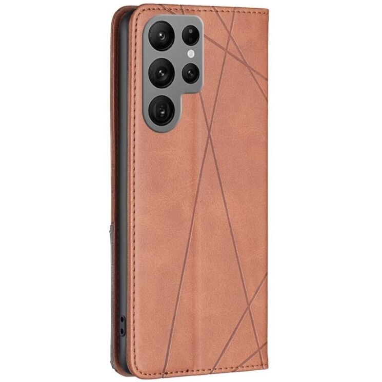 Чехол UniCase Geometric Pattern для Samsung Galaxy S24 Ultra - Brown: фото 3 из 8