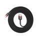 Дата-кабель BASEUS Kevlar Series Type-C 3A (1м) - Black / Red (895141BR). Фото 5 з 15