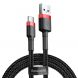 Дата-кабель BASEUS Kevlar Series Type-C 3A (1м) - Black / Red (895141BR). Фото 1 з 15