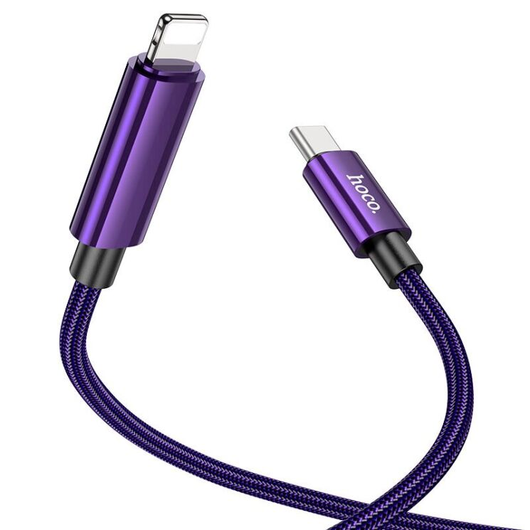Кабель Hoco U125 Benefit 27W Type-C to Lightning (1.2m) - Purple: фото 2 з 5
