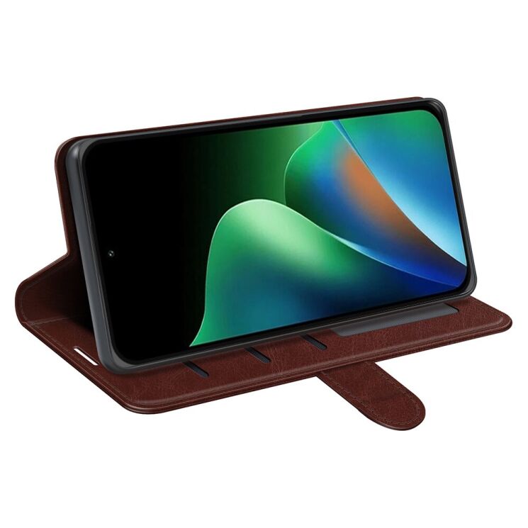 Классический чехол-книжка Deexe Wallet Style для Xiaomi Redmi 17 - Brown (429002Z) Классический чехол-книжка Deexe Wallet Style для Xiaomi Redmi 17 - Brown: фото 3 из 7