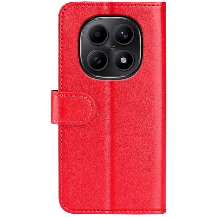 Классический чехол-книжка Deexe Wallet Style для Xiaomi Redmi Note 15 - Red: фото 5 из 6