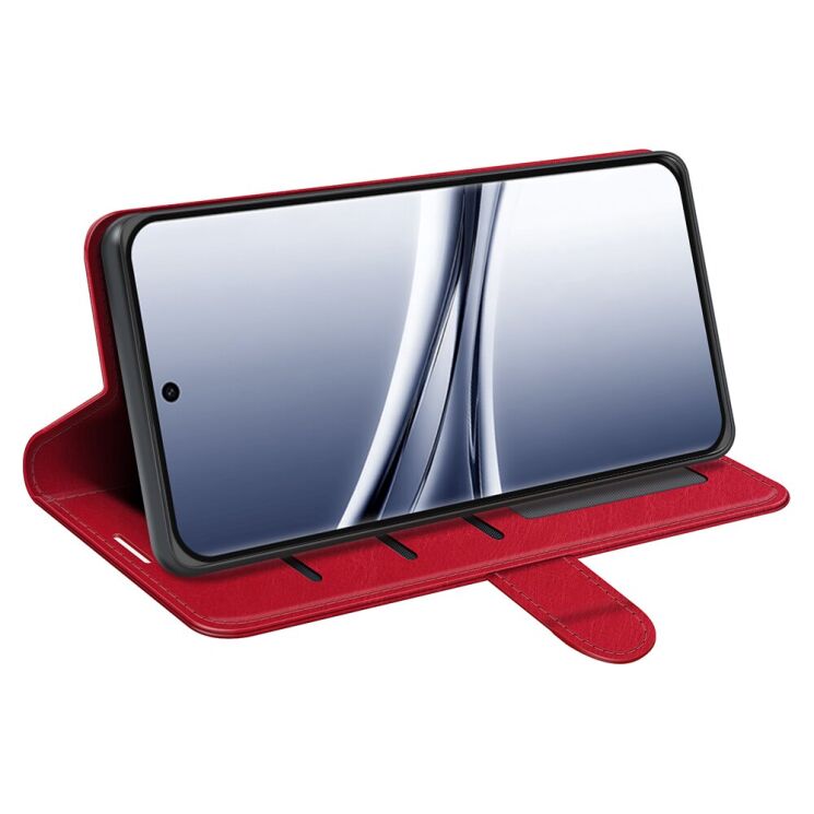 Классический чехол-книжка Deexe Wallet Style для Xiaomi Redmi Note 15 - Red: фото 3 из 6