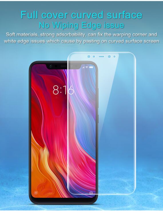 Комплект защитных пленок IMAK Full Coverage Hydrogel Film для Xiaomi Mi 8: фото 4 из 9