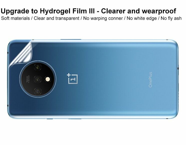 Комплект захисних плівок на задню панель IMAK Full Coverage Hydrogel Film для OnePlus 7T: фото 5 з 12