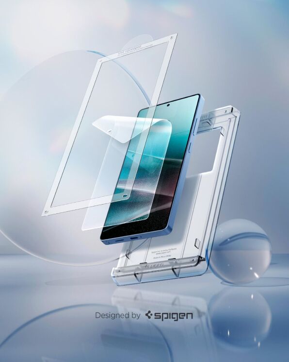 Защитная пленка Spigen (SGP) Elite Shield EZ Fit для Samsung Galaxy S25 Ultra (S938) AFL09083: фото 6 из 11