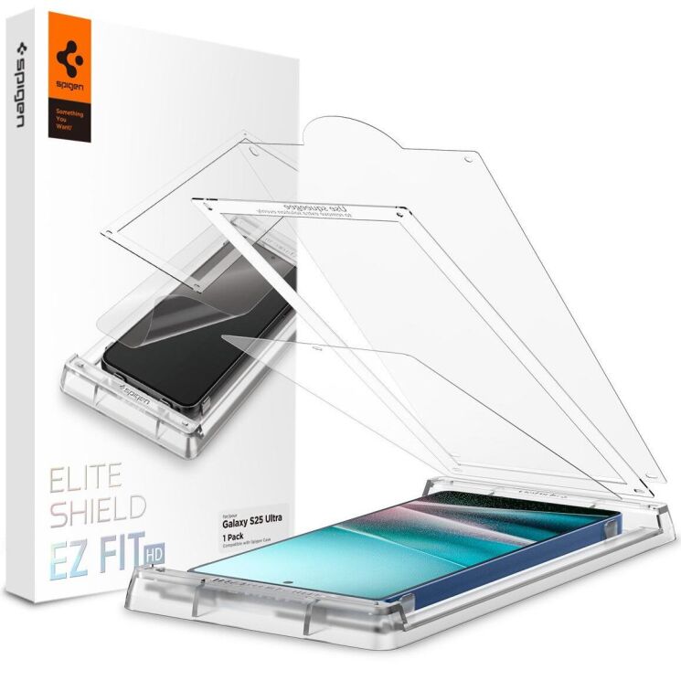 Защитная пленка Spigen (SGP) Elite Shield EZ Fit для Samsung Galaxy S25 Ultra (S938) AFL09083: фото 1 из 11