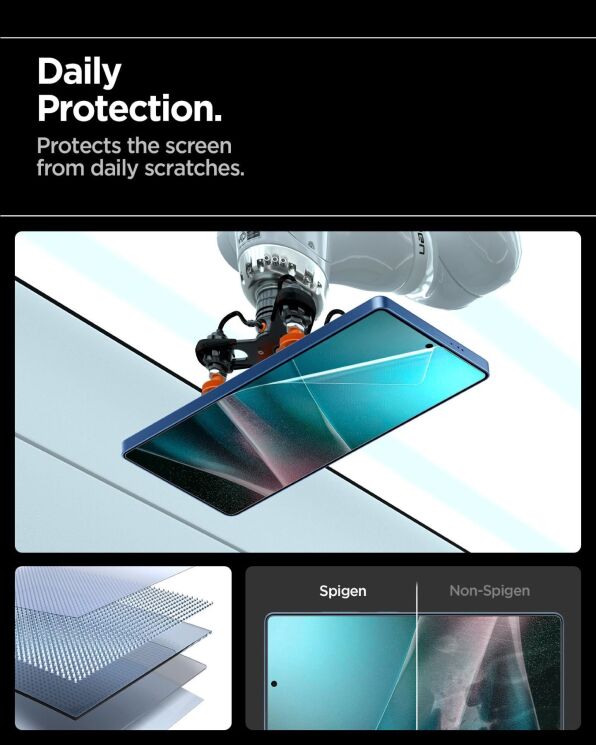 Защитная пленка Spigen (SGP) Elite Shield EZ Fit для Samsung Galaxy S25 Ultra (S938) AFL09083: фото 10 из 11