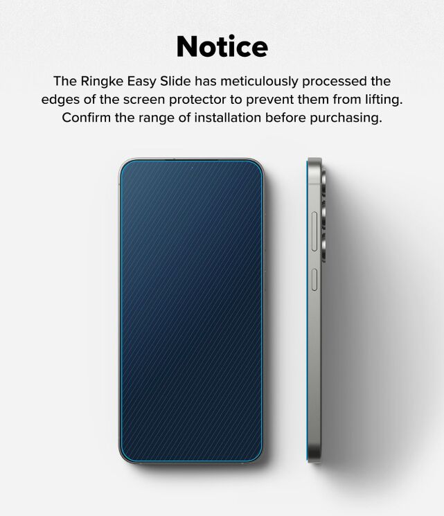 Комплект захисних стекол (2шт) Ringke Easy Slide Tempered Glass для Samsung Galaxy S25 (S931) / Galaxy S24 (S921) 8800274968448: фото 13 з 17