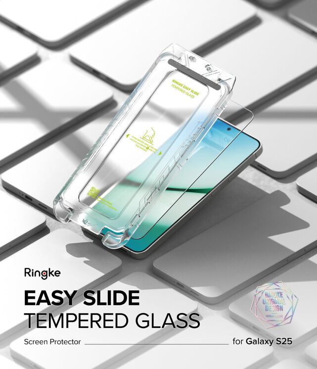 Комплект захисних стекол (2шт) Ringke Easy Slide Tempered Glass для Samsung Galaxy S25 (S931) / Galaxy S24 (S921) 8800274968448: фото 2 з 17