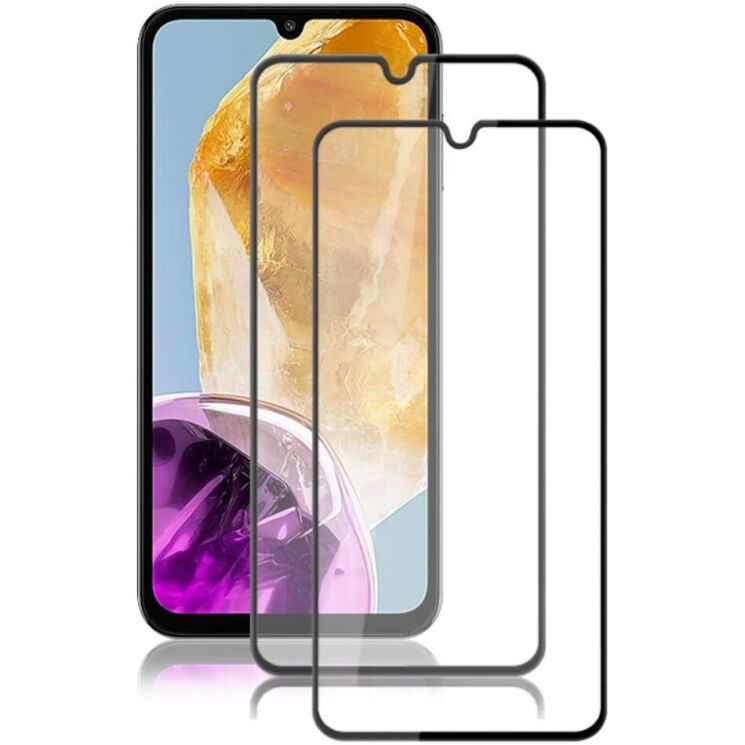 Комплект защитных стекол AMORUS Full Glue для Samsung Galaxy M15 (M156) - Black: фото 1 из 9