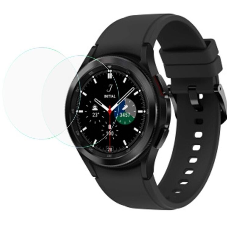 Комплект защитных стекол Deexe Screen Protector для Samsung Galaxy Watch 4 Classic (42mm): фото 1 из 6