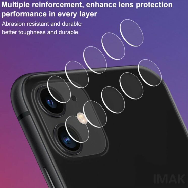 Комплект защитных стекол IMAK Camera Lens Protector для Apple iPhone 11: фото 8 из 11