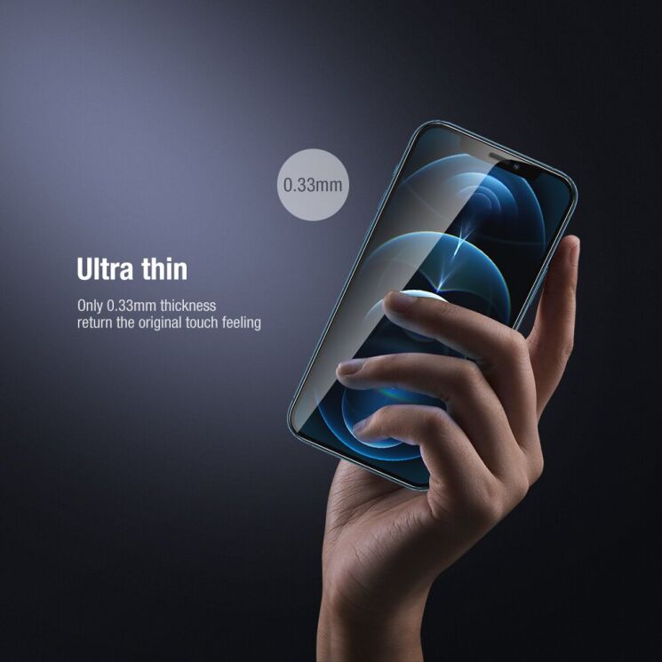 Комплект захисних стекол (на екран і камеру) NILLKIN 2-in-1 Full Screen HD для Apple iPhone 12 Pro - Black: фото 13 з 16