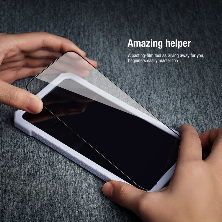 Комплект захисних стекол (на екран і камеру) NILLKIN 2-in-1 Full Screen HD для Apple iPhone 12 Pro - Black: фото 15 з 16