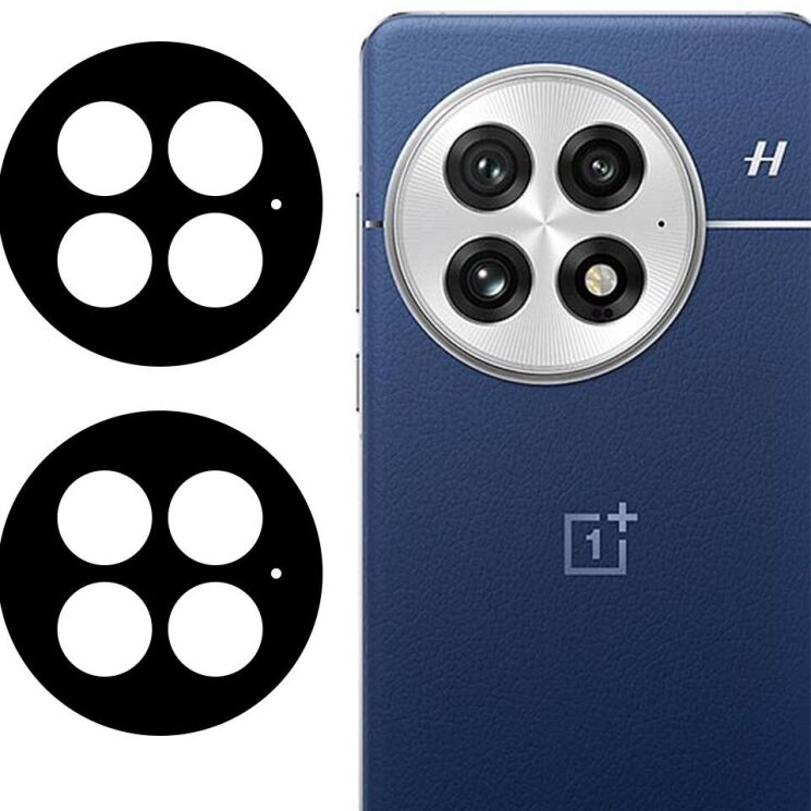 Комплект захисних стекол на задню камеру Deexe Black Lens Protector для OnePlus 13 - Black: фото 1 з 4