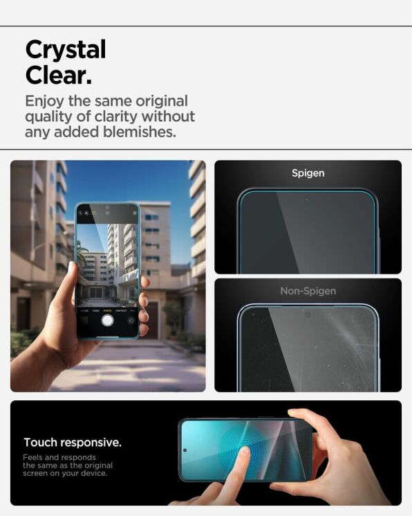 Комплект защитных стекол Spigen (SGP) GLAS.tR EZ Fit Sensor Protected для Samsung Galaxy A36 (A366) AGL09202: фото 10 из 12
