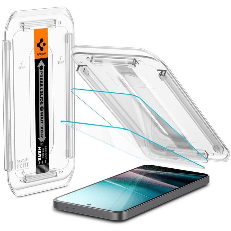 Комплект защитных стекол Spigen (SGP) GLAS.tR EZ Fit Sensor Protected для Samsung Galaxy A36 (A366) AGL09202: фото 2 из 12