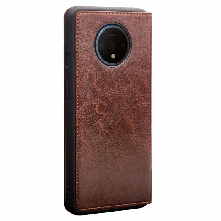 Кожаный чехол QIALINO Classic Case для OnePlus 7T - Brown: фото 3 из 13