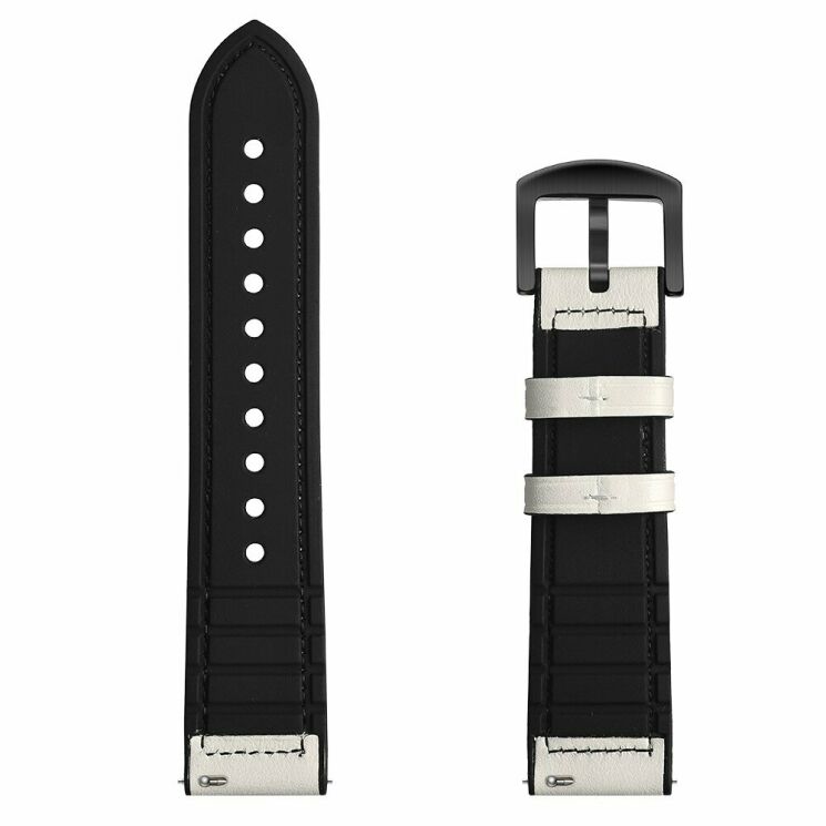 Кожаный ремешок Deexe Classic для Xiaomi Amazfit Watch GTR 47mm - White: фото 6 из 7