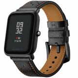 Шкіряний ремінець Deexe Leather Strap для годинників з шириною кріплення 20мм - Black (895407B)