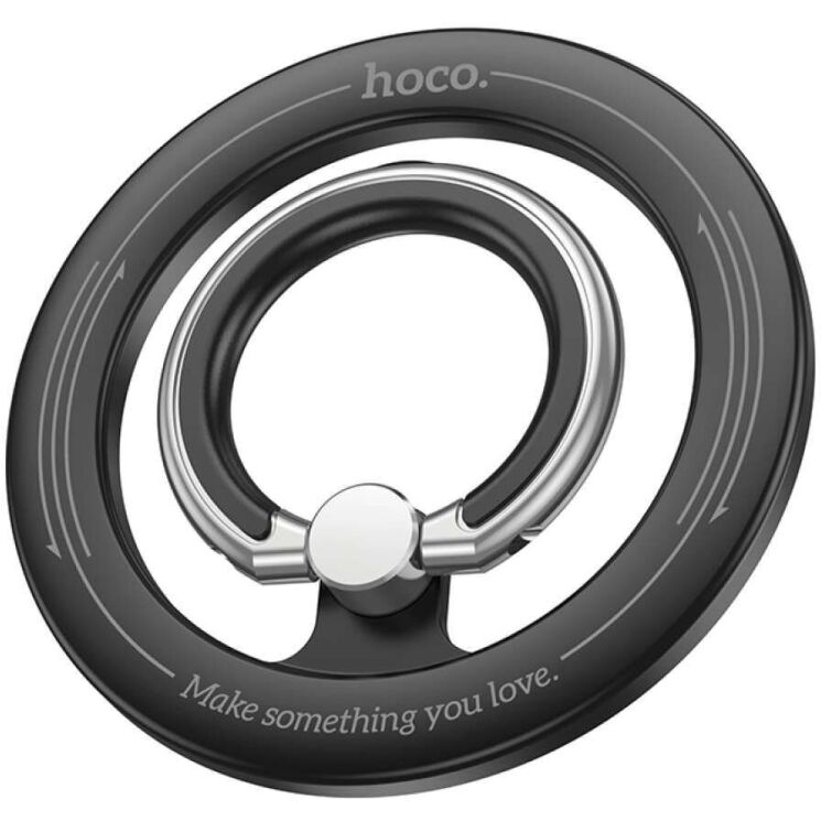 Магнітне кільце-тримач Hoco GH1 Gentle - Black: фото 1 з 7