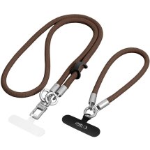 Набор ремешков Tech-Protect C10S Rope Crossbody - Brown / Titanium: фото 1 из 9