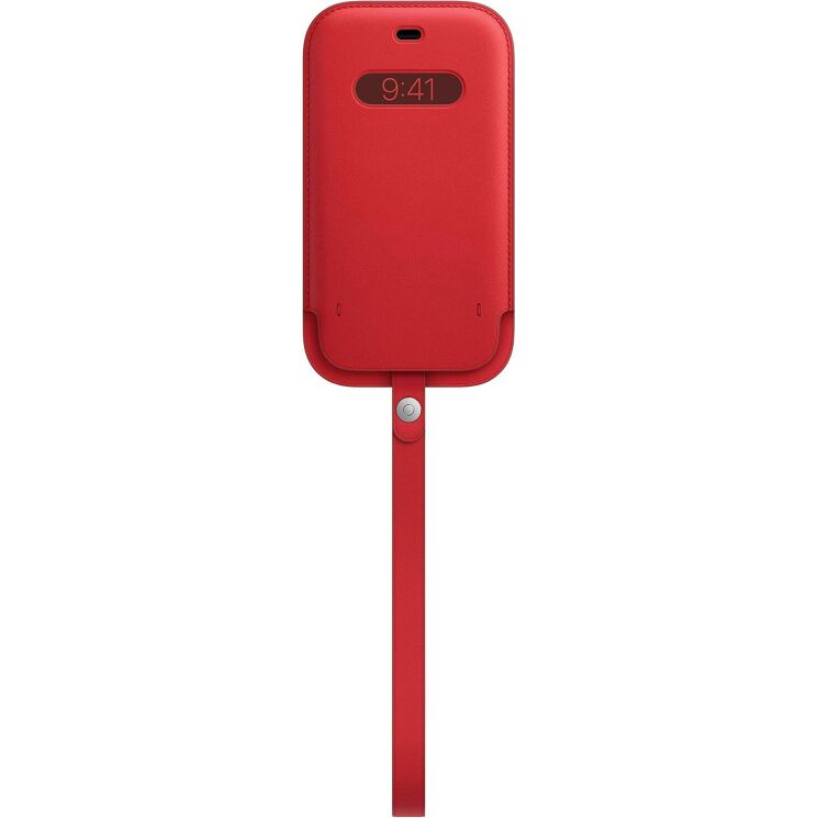 Оригинальний чехол Leather Sleeve MagSafe для Apple iPhone 12 mini (MHMR3) - Red: фото 6 из 6