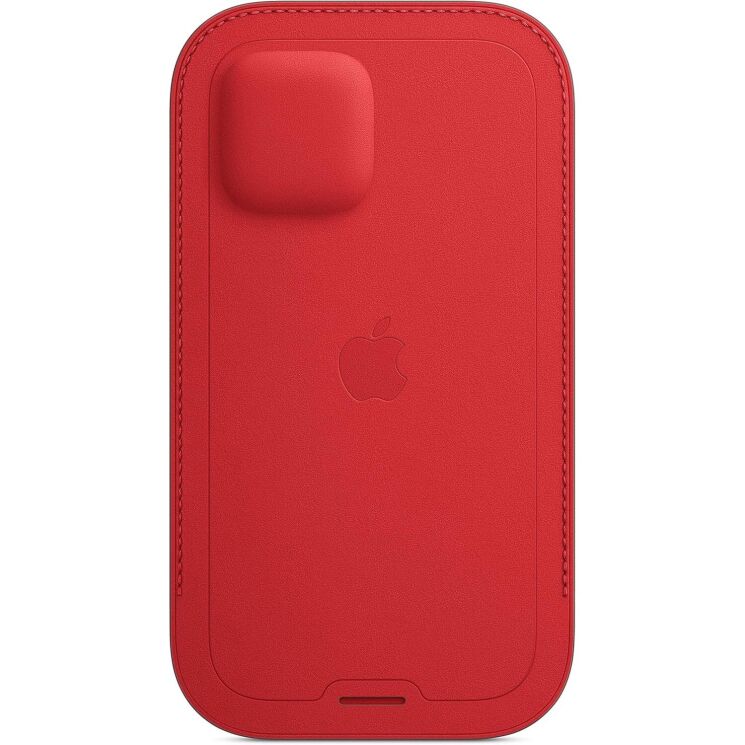 Оригинальний чехол Leather Sleeve MagSafe для Apple iPhone 12 mini (MHMR3) - Red: фото 1 из 6