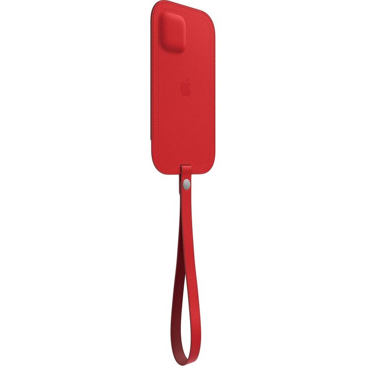 Оригинальний чехол Leather Sleeve MagSafe для Apple iPhone 12 mini (MHMR3) - Red: фото 5 из 6