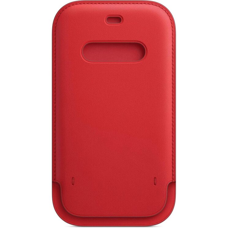 Оригинальний чехол Leather Sleeve MagSafe для Apple iPhone 12 mini (MHMR3) - Red: фото 3 из 6