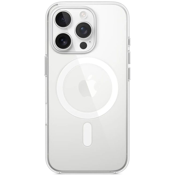 Оригинальный чехол Clear Case with MagSafe для Apple iPhone 16 Pro (MA7E4) - Transparent: фото 3 из 5