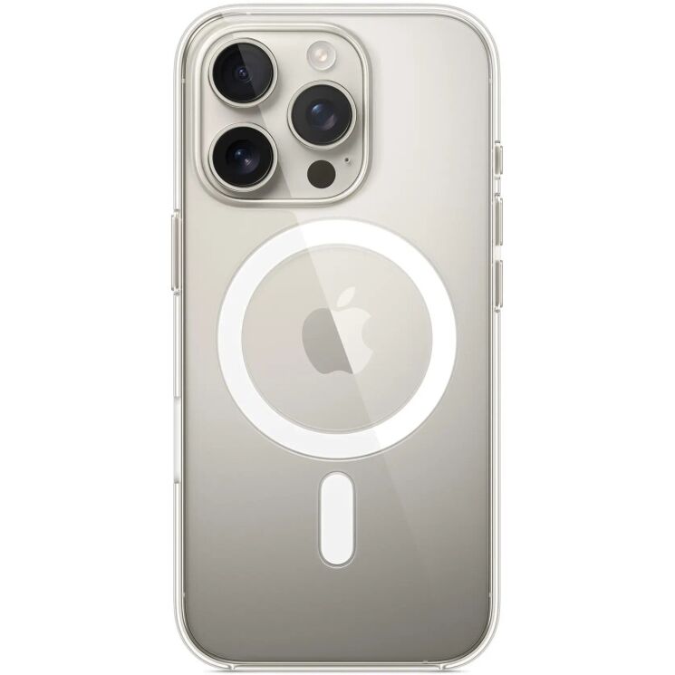 Оригинальный чехол Clear Case with MagSafe для Apple iPhone 16 Pro (MA7E4) - Transparent: фото 2 из 5