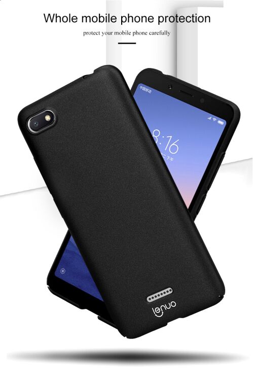 Пластиковый чехол LENUO Silky Touch для Xiaomi Redmi 6A - Black: фото 8 из 15