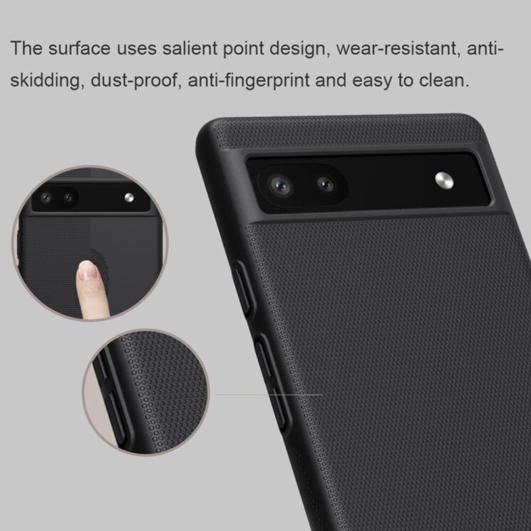 Пластиковий чохол NILLKIN Frosted Shield для Google Pixel 6a - Black: фото 5 з 12