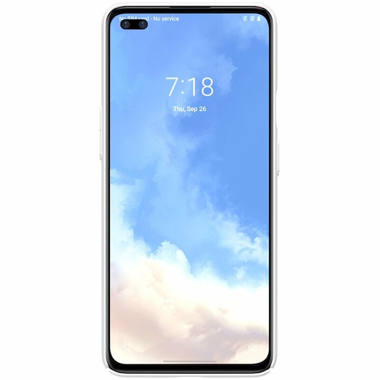 Пластиковый чехол NILLKIN Frosted Shield для OnePlus Nord - White: фото 2 из 16
