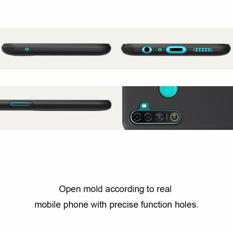 Пластиковый чехол NILLKIN Frosted Shield для Realme 5 Pro / Realme Q - Red: фото 11 из 18