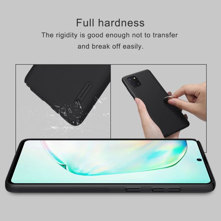 Пластиковий чохол NILLKIN Frosted Shield для Samsung Galaxy Note 10 Lite (N770) - Black: фото 9 з 16