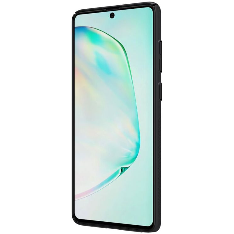 Пластиковий чохол NILLKIN Frosted Shield для Samsung Galaxy Note 10 Lite (N770) - Black: фото 5 з 16