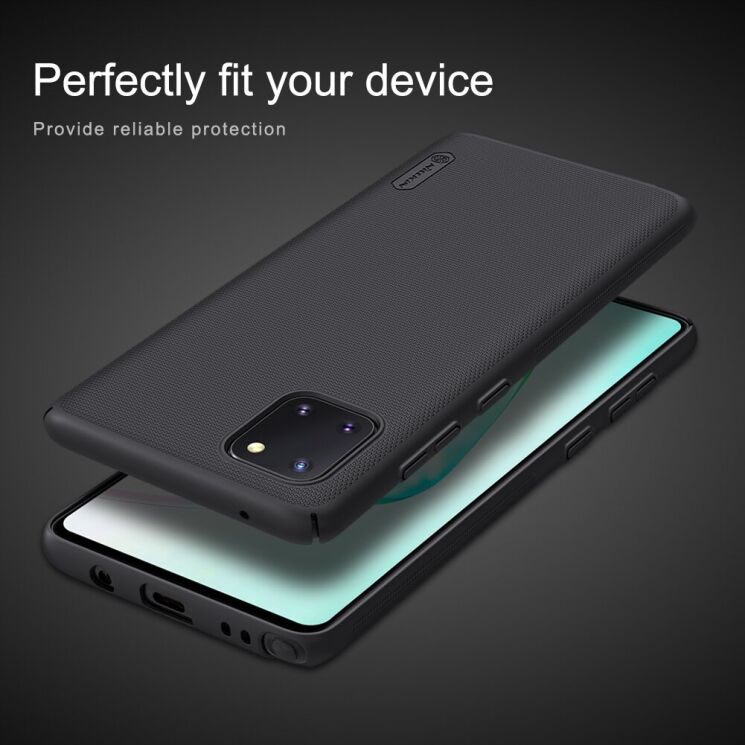 Пластиковий чохол NILLKIN Frosted Shield для Samsung Galaxy Note 10 Lite (N770) - Black: фото 14 з 16