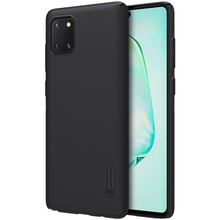 Пластиковий чохол NILLKIN Frosted Shield для Samsung Galaxy Note 10 Lite (N770) - Black: фото 1 з 16